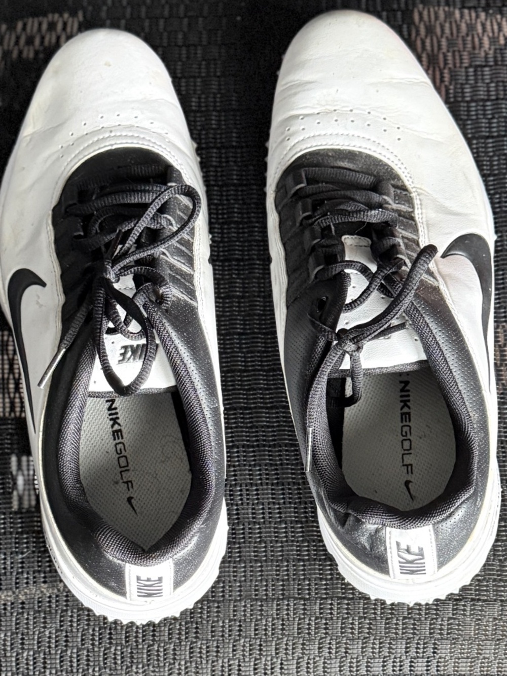 Nike Men's Golf Shoes White Black Size 9 - Picture 2 of 9